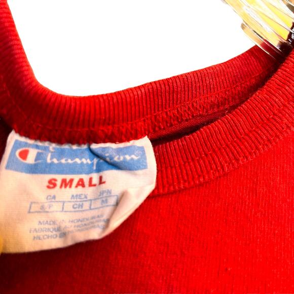 Vintage Champion Gold Logo Embroidered T- Shirt Men's Small - Picture 4 of 6